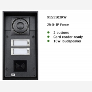2N® IP Force 2 buttons, Card reader & 10W speaker