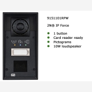 2N® IP Force 1 button pictograms, Card Reader & 10W speaker