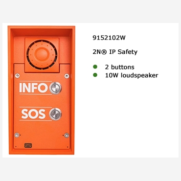 2N? IP Safety 2 button & 10W speaker, INFO/SOS labels